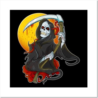 Undead Skeleton Zombie Reaper Skull Posters and Art